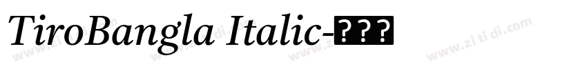 TiroBangla Italic字体转换 TiroBangla Italic字体转换